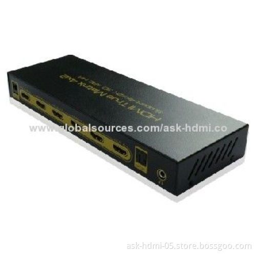 Home theater HDMI matrix router, 4x2 HDMi V1.4, support 3D